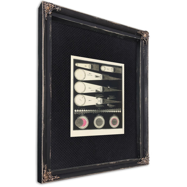 The Mechanics of Darkness a Victorian Study in Celestial Shadow — Ebony Framed Canvas Print | Bella Frye