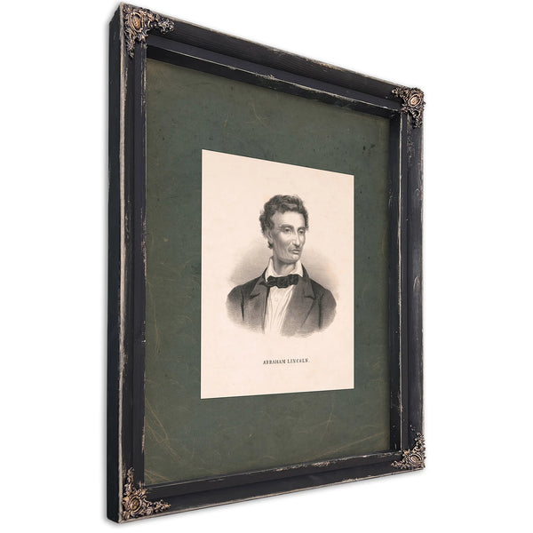 Abraham Lincoln as a Young Man 19th Century — Ebony Framed Canvas Print | Bella Frye
