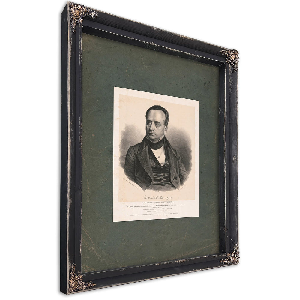 Nathaniel P Tallmadge Senator From New York 1839 — Ebony Framed Canvas Print | Bella Frye