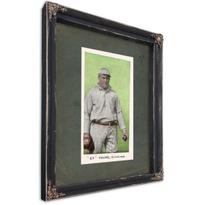 E98 Set of 3 Cy Young Green 53c13 — Ebony Framed Canvas Print | Bella Frye