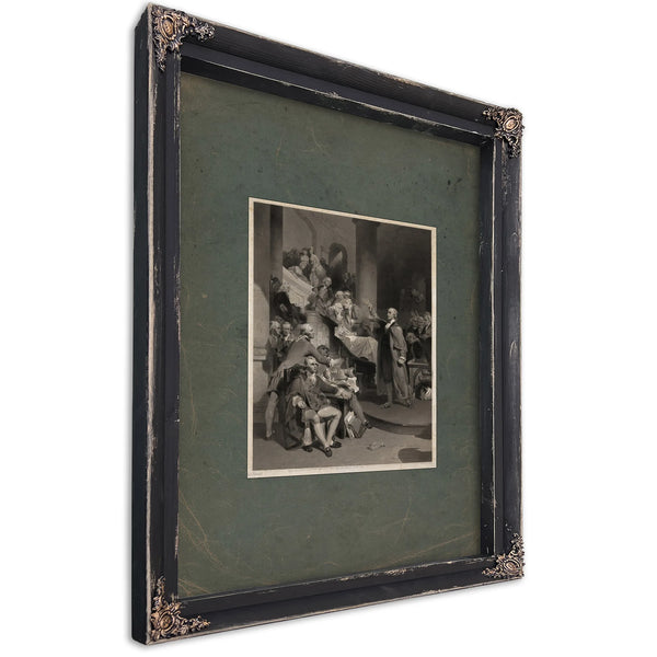 Patrick Henry Before the Virginia House of Burgesses May 3 1765 1852 — Ebony Framed Canvas Print | Bella Frye
