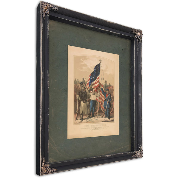 The Volunteers in Defence of the Government Against Usurpation 1861 1861 — Ebony Framed Canvas Print | Bella Frye