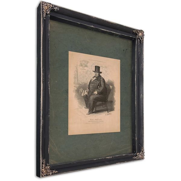 Dixon H Lewis Representative From Alabama 1839 — Ebony Framed Canvas Print | Bella Frye