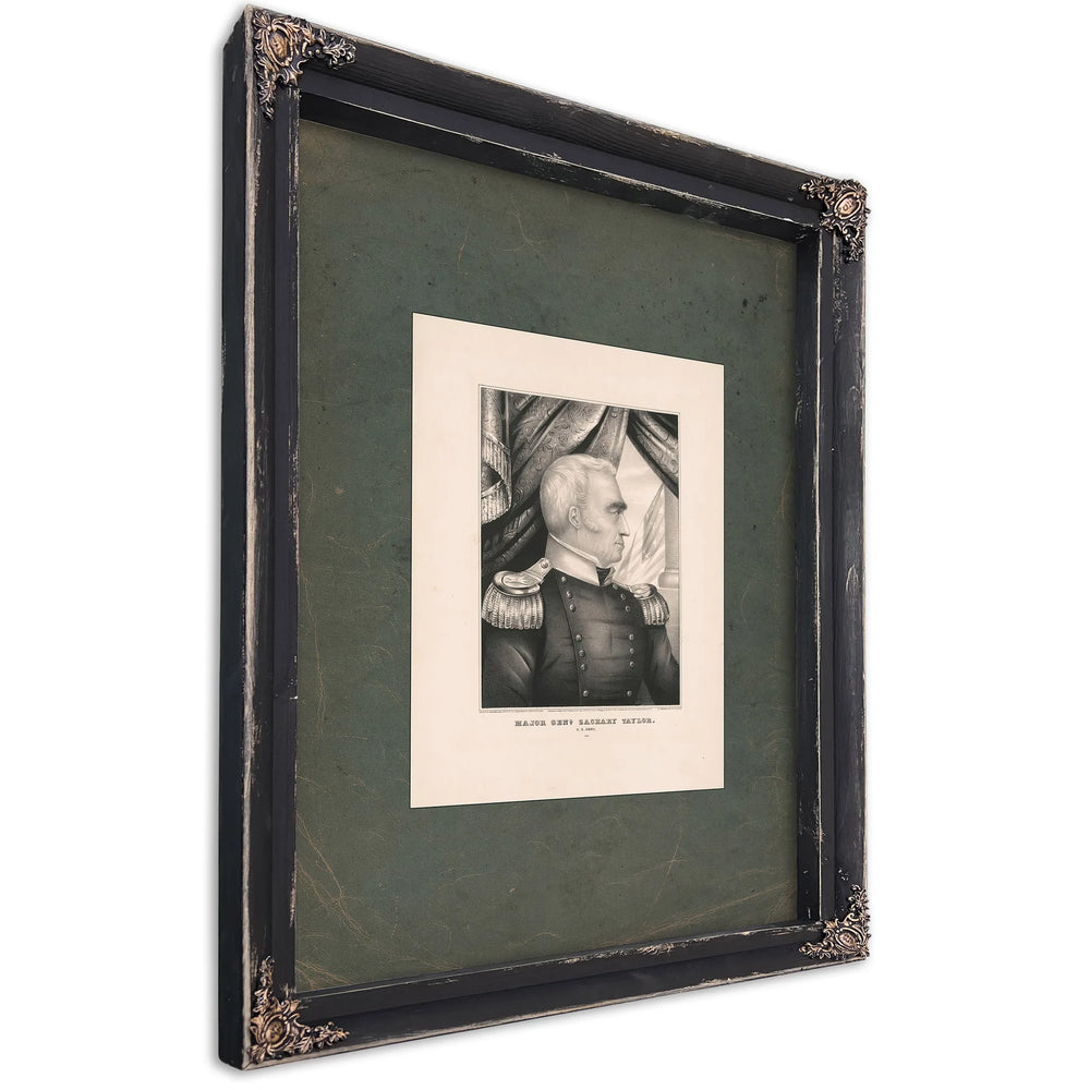 Major General Zachary Taylor 1847 — Ebony Framed Canvas Print | Bella Frye