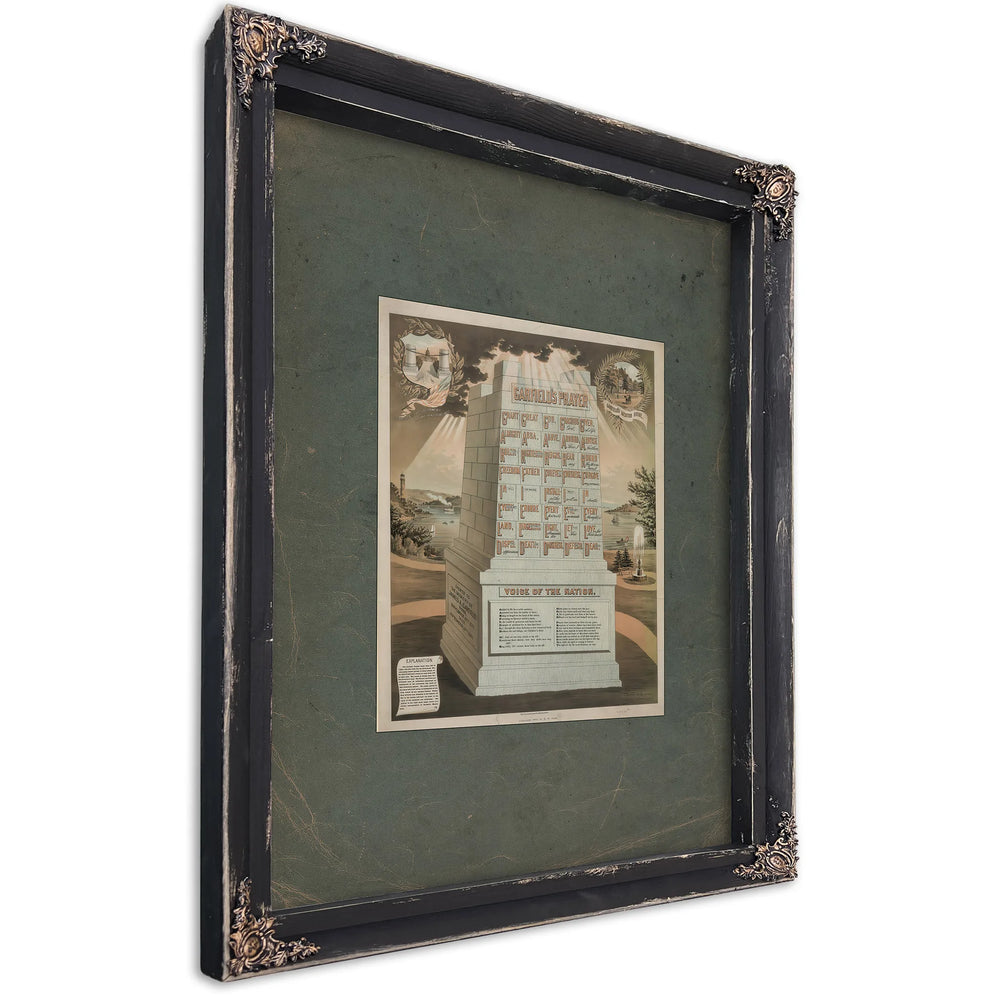 Garfields Prayer 1882 — Ebony Framed Canvas Print | Bella Frye