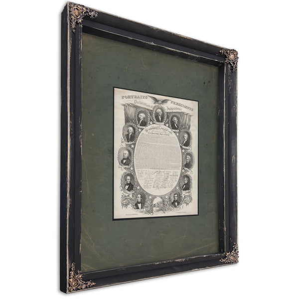 Portraits of the Presidents 1846 — Ebony Framed Canvas Print | Bella Frye