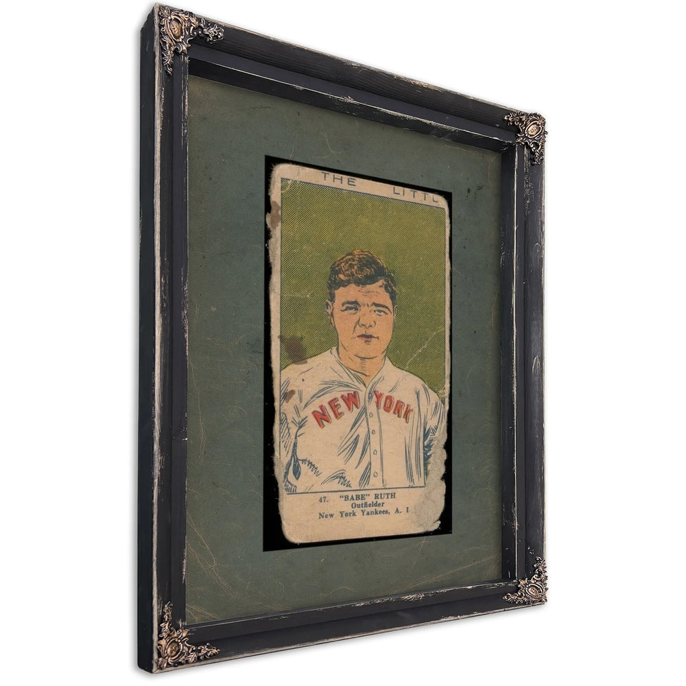 W515 Strip Card Babe Ruth — Ebony Framed Canvas Print | Bella Frye