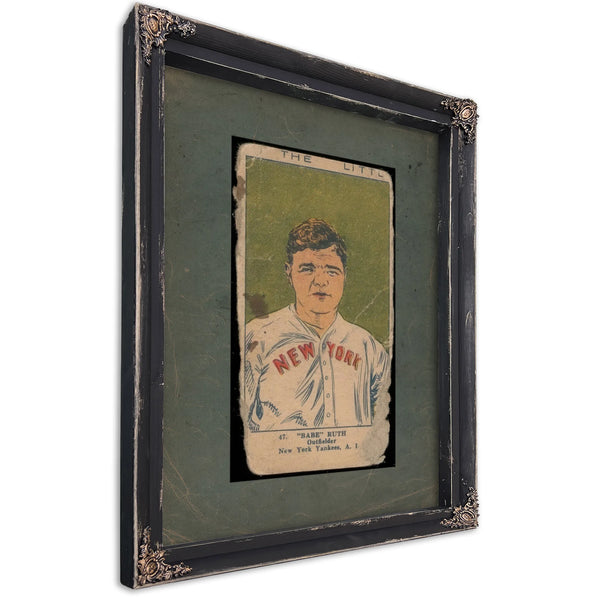 W515 Strip Card Babe Ruth — Ebony Framed Canvas Print | Bella Frye
