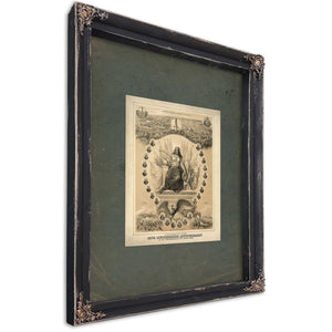 In Remembrance of the One Hundredth Anniversary of the Independence of the United States 1876 — Ebony Framed Canvas Print | B