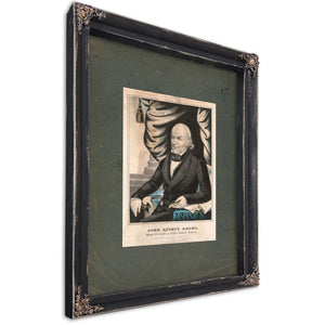 John Quincy Adams Sixth President of the United States 1835 1856 — Ebony Framed Canvas Print | Bella Frye