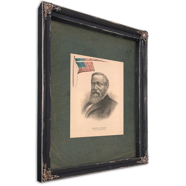Benjamin Harrison Republican Candidate for President 1881 — Ebony Framed Canvas Print | Bella Frye