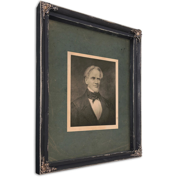 Horace Mann 19th Century — Ebony Framed Canvas Print | Bella Frye