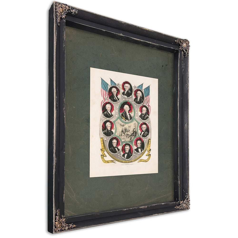 The Presidents of the United States 1844 — Ebony Framed Canvas Print | Bella Frye