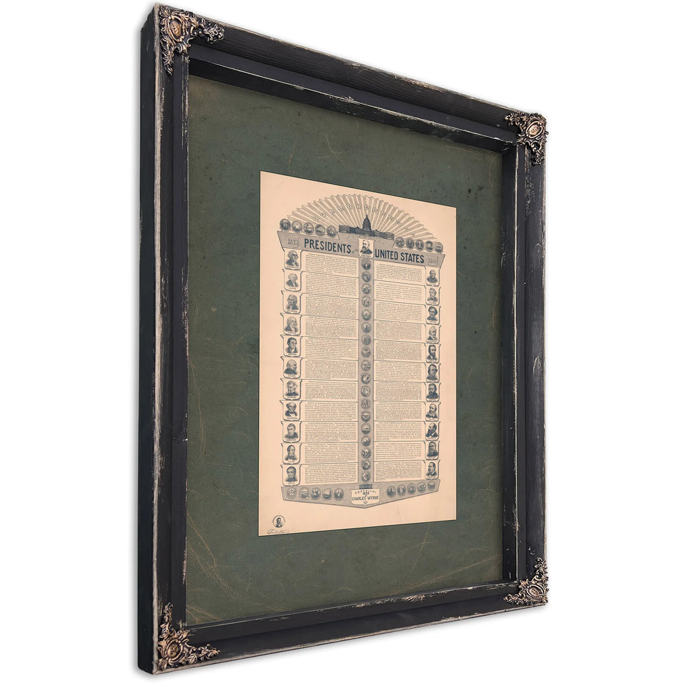 Presidents of the United States 1889 — Ebony Framed Canvas Print | Bella Frye