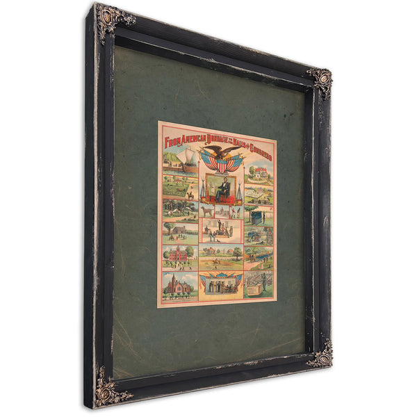 From American Bondage to the Halls of Congress 1897 — Ebony Framed Canvas Print | Bella Frye