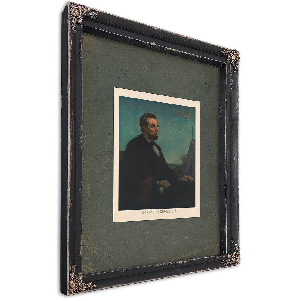 Abraham Lincoln 1921 — Ebony Framed Canvas Print | Bella Frye