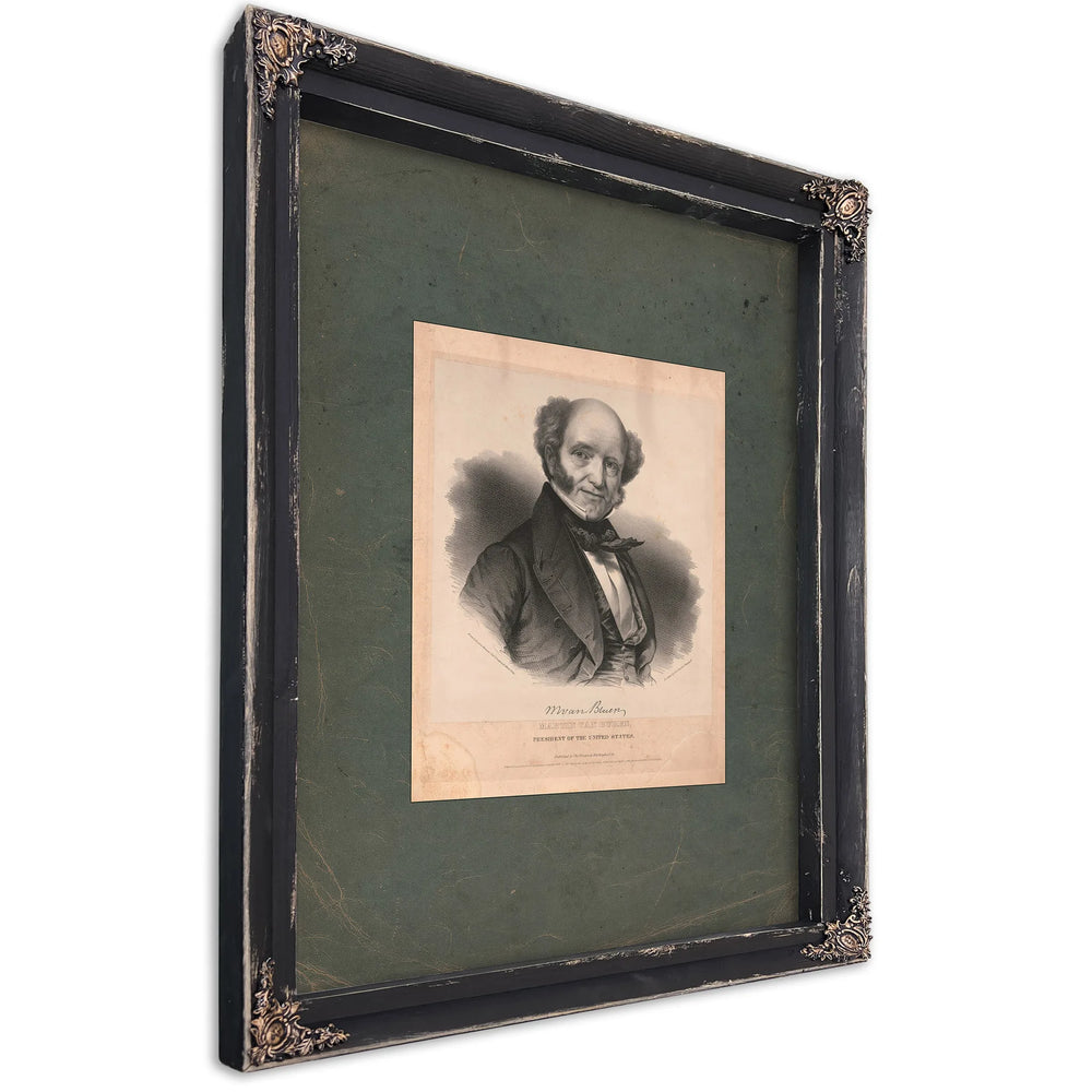 Martin Van Buren President of the United States 1839 — Ebony Framed Canvas Print | Bella Frye