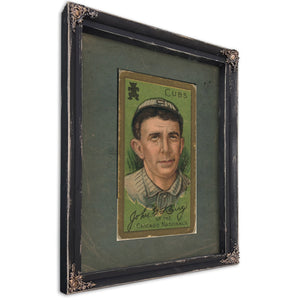 John G Kling Chicago Cubs Baseball Card Portrait — Ebony Framed Canvas Print | Bella Frye