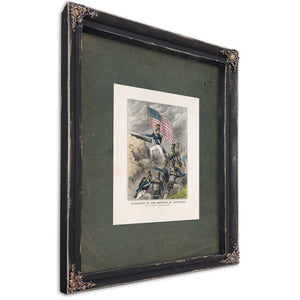 Storming of the Heights at Monterey_ by the American Army Sept 21st 1846 1846 — Ebony Framed Canvas Print | Bella Frye