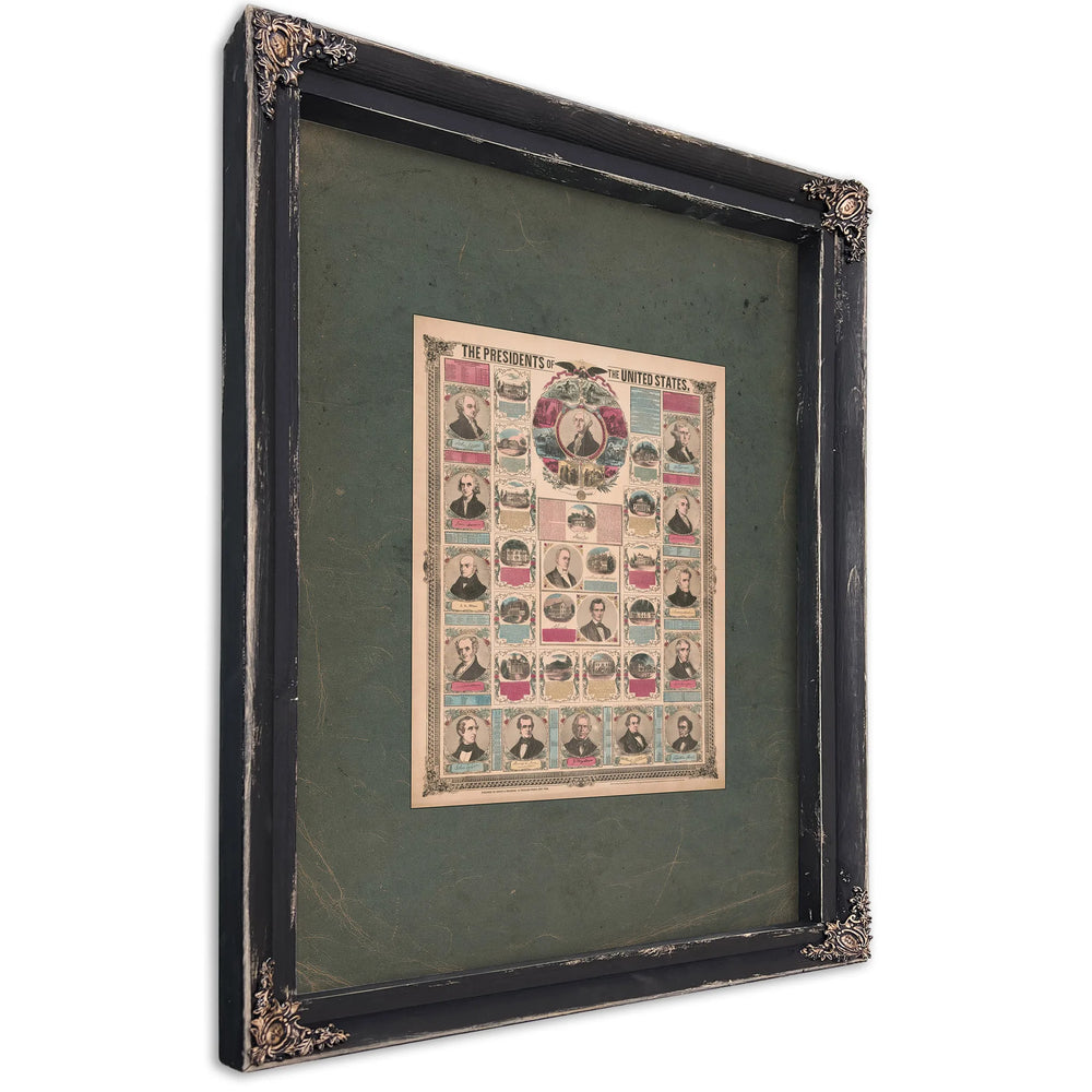 The Presidents of the United States 1864 — Ebony Framed Canvas Print | Bella Frye