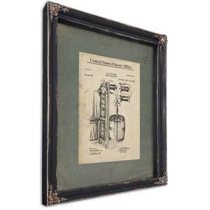 The Alchemists Draught Patent for the Perfect Pour — Ebony Framed Canvas Print | Bella Frye