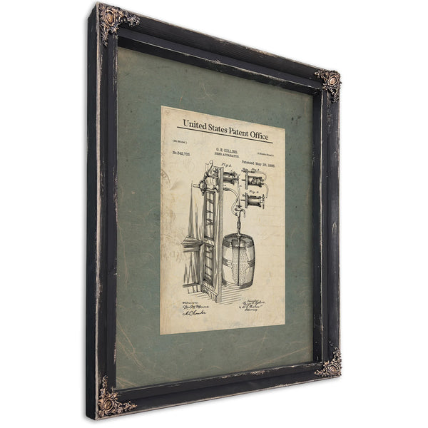 The Alchemists Draught Patent for the Perfect Pour — Ebony Framed Canvas Print | Bella Frye