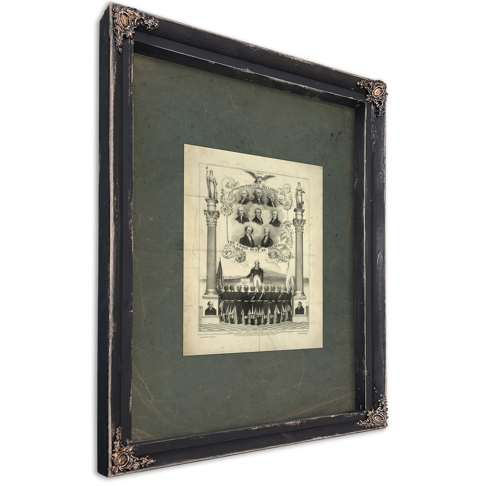 Independence Declared 1776 the Union Must Be Preserved 1839 — Ebony Framed Canvas Print | Bella Frye