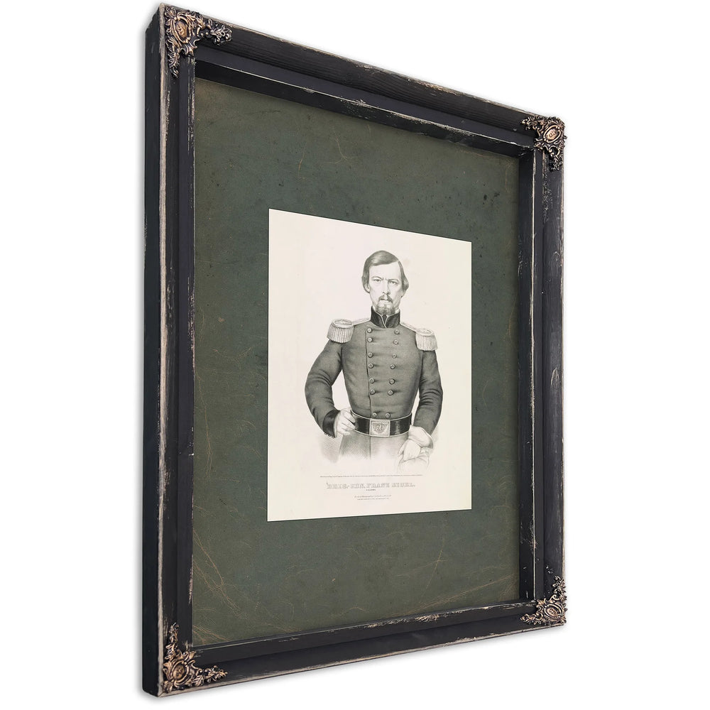 Brigadier General Franz Sigel Us Army 1861 — Ebony Framed Canvas Print | Bella Frye