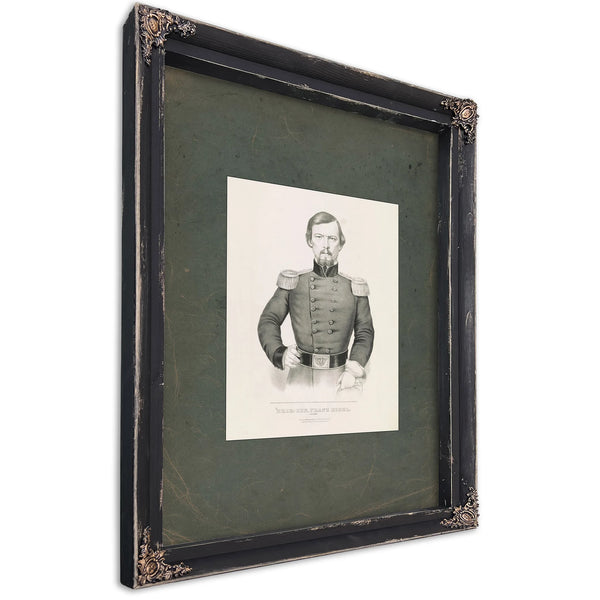 Brigadier General Franz Sigel Us Army 1861 — Ebony Framed Canvas Print | Bella Frye