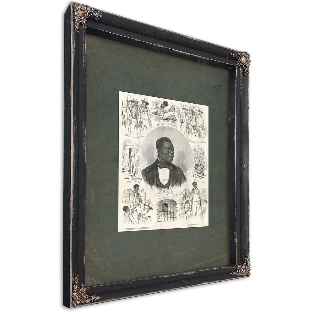 Anthony Burns 1855 — Ebony Framed Canvas Print | Bella Frye