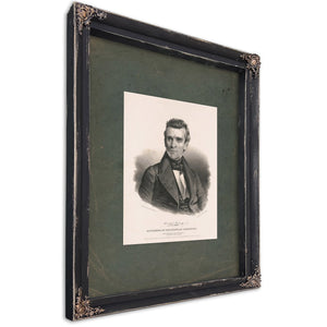 James K Polk Governor of the State of Tennessee 1838 — Ebony Framed Canvas Print | Bella Frye