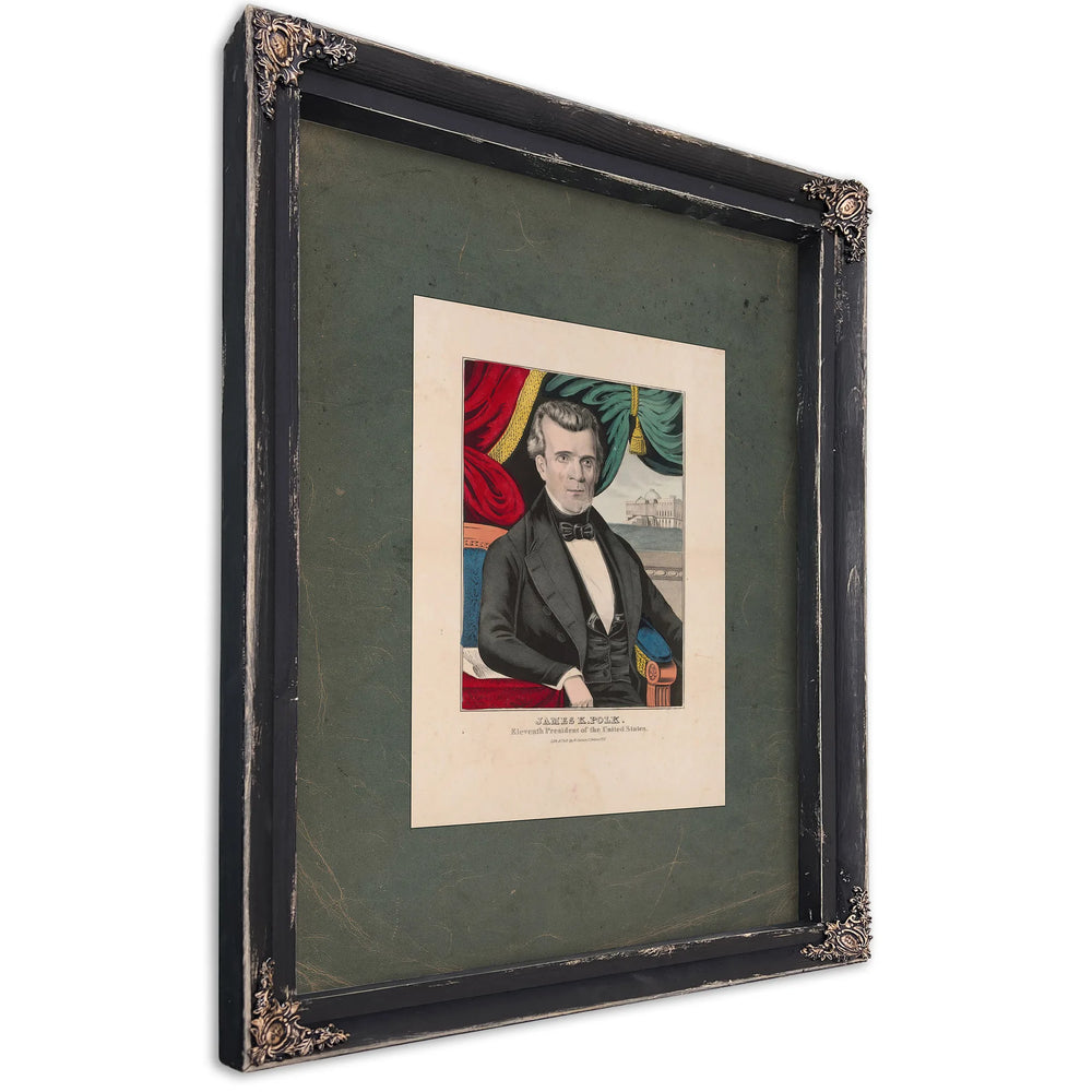 James K Polk Eleventh President of the United States 1835 1856 — Ebony Framed Canvas Print | Bella Frye