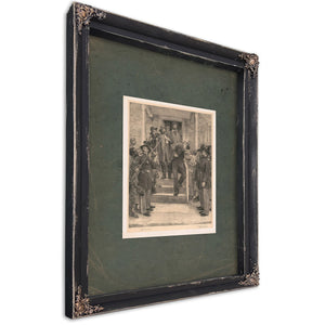 The Last Moments of John Brown Leaving the Jail on the Morning of His Execution 1885 — Ebony Framed Canvas Print | Bella Frye