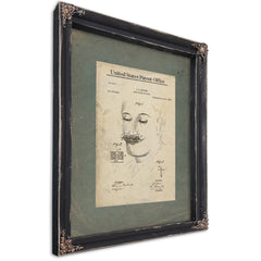 The Gentlemans Vanity Device — Patent Drawing No 278999 — Ebony Framed Canvas Print | Bella Frye