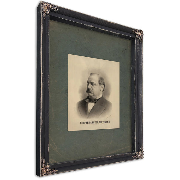 Stephen Grover Cleveland 1884 — Ebony Framed Canvas Print | Bella Frye