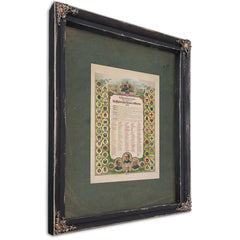 An Acknowledgment From the Delegates to the Philadelphia Commercial Museum 1899 1899 — Ebony Framed Canvas Print | Bella Frye