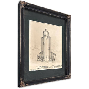 The Keepers Tower at Worlds Edge — Ebony Framed Canvas Print | Bella Frye