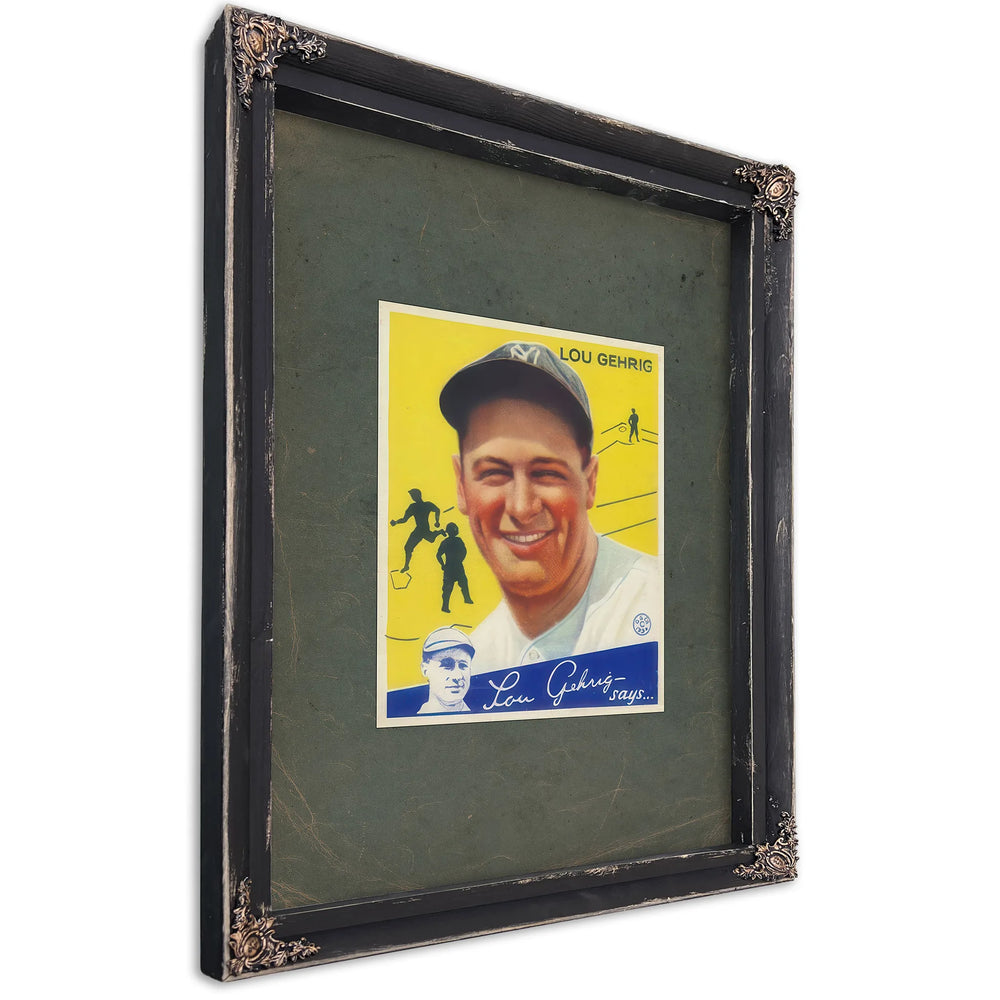 Lougehrig1934 — Ebony Framed Canvas Print | Bella Frye