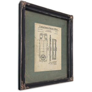 Us Patent No. 29189 Play Curling Game by Pw Howlett (1959) — Ebony Framed Canvas Print | Bella Frye