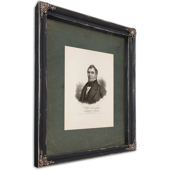 Wilson Lumpkin Governor of Georgia 1838 — Ebony Framed Canvas Print | Bella Frye