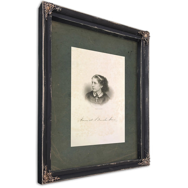 Harriet Beecher Stowe 1852 — Ebony Framed Canvas Print | Bella Frye