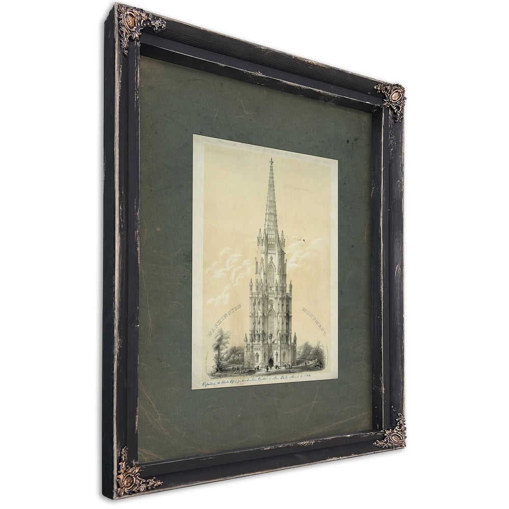 Washington Monument 1844 — Ebony Framed Canvas Print | Bella Frye