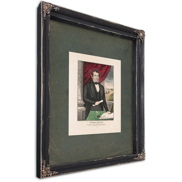 Thomas Corwin_ the Peoples Choice for Twelfth President of the United States 1847 — Ebony Framed Canvas Print | Bella Frye