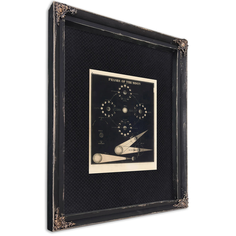 The Lunar Mechanica — A Study in Celestial Choreography — Ebony Framed Canvas Print | Bella Frye
