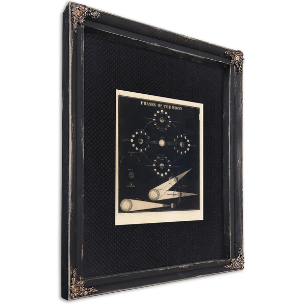 The Lunar Mechanica — A Study in Celestial Choreography — Ebony Framed Canvas Print | Bella Frye