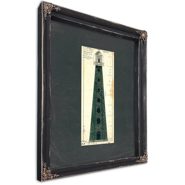 The Cumberland Island Beacon a Tower Lost to Time — Ebony Framed Canvas Print | Bella Frye