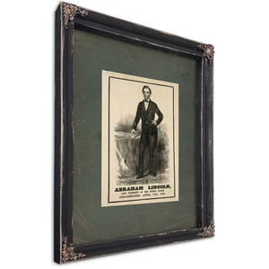 Abraham Lincoln Late President of the United States Assassinated April 14th 1865 19th Century — Ebony Framed Canvas Print | B