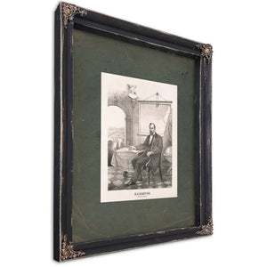 Oliver P Morton Governor of Indiana 1862 1864 — Ebony Framed Canvas Print | Bella Frye