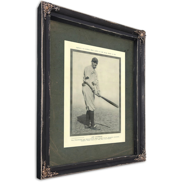 Joe Jackson Police Gazette — Ebony Framed Canvas Print | Bella Frye