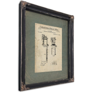 The Gentlemans Vice Patent No. 36672b — Ebony Framed Canvas Print | Bella Frye